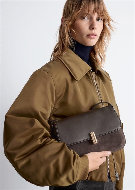 Сумка через плечо из двойной кожи 1289523001 - Фото 14166086