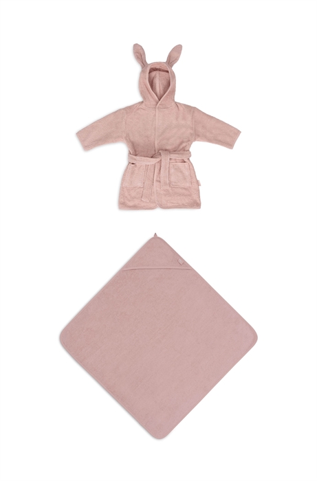 Махровый комплект полотенец - полотенце с капюшоном и халат 1-2 года 1277015001 - Фото 14167092