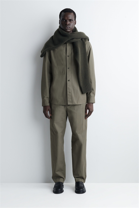 Хлопковые зауженные брюки артикул 1311549001