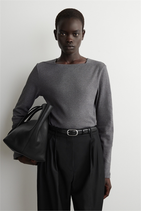 Топ с длинными рукавами из хлопкового джерси артикул 1304498001