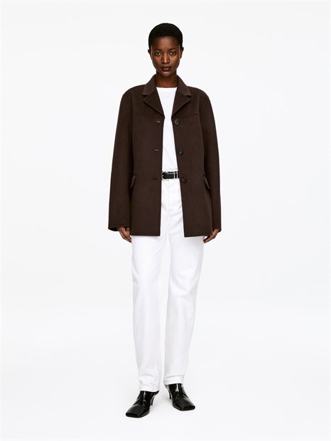 Двубортный блейзер из шерстяного микса 1328782001 - Фото 14169533