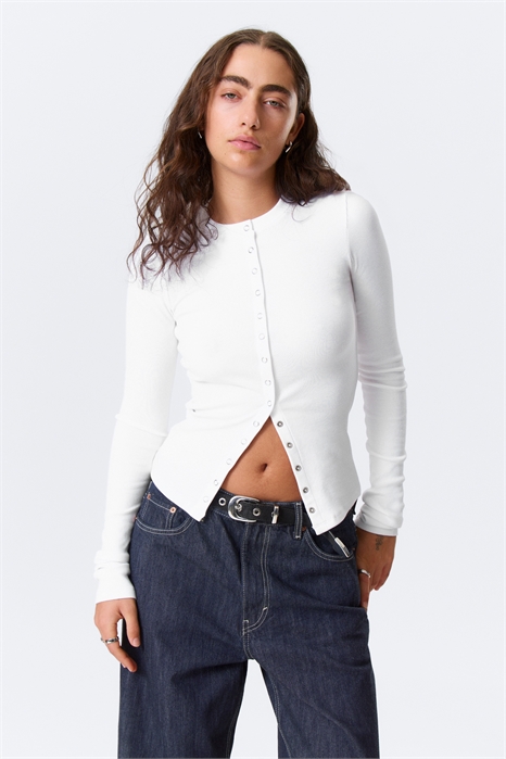 Ребристый кардиган с длинными рукавами 1331364002 - Фото 14169556