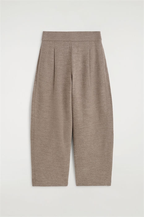 Брюки с бочкообразными ногами из вареной шерсти 1339071001 - Фото 14169843