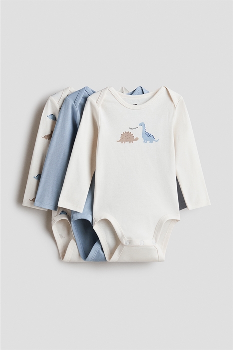 Боди из трикотажа с принтом, 3 штуки 1265824009 - Фото 14170201