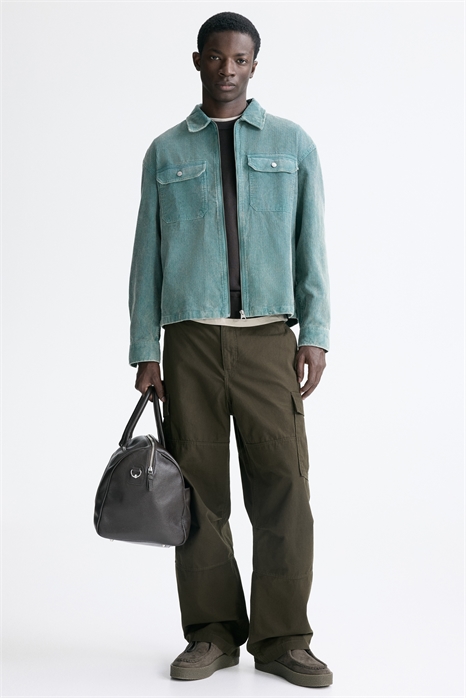 Хлопковые брюки-карго с расслабленной посадкой 1316423004 - Фото 14170774