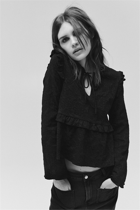 Блузка из жаккардового трикотажа 1314585001 - Фото 14171810