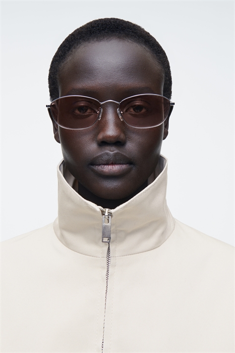 Солнцезащитные очки кошачий глаз в тонкой оправе 1221829002 - Фото 14172658