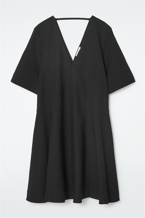 Объемное мини-платье с V-образным вырезом 1240947001 - Фото 14172765