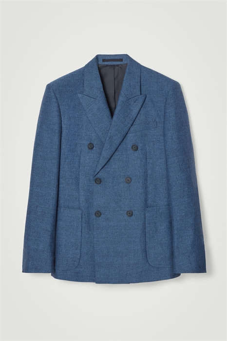 Двубортный льняной блейзер - regular fit 1242338001 - Фото 14172775