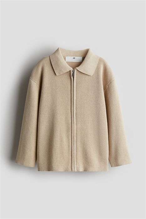 Кардиган на молнии с ребристой вязкой 1251750001 - Фото 14173379