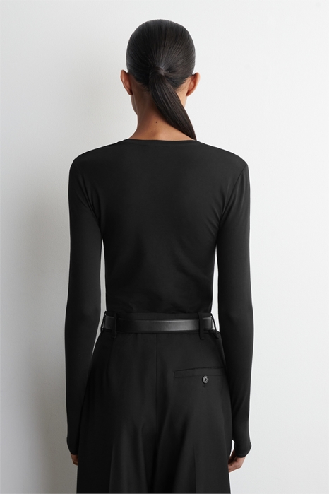 Хлопковый топ с длинными рукавами 1326265001 - Фото 14174487