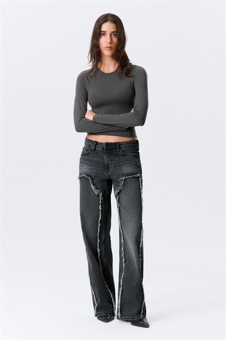 Джинсы Ample Frayed Low Rise Loose Wide Leg 1314775003 - Фото 14175333