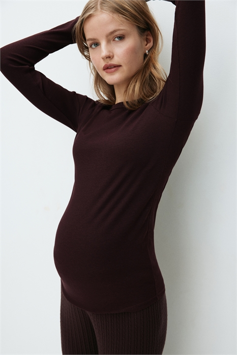 Топ из ребристого джерси MAMA артикул 1194187034