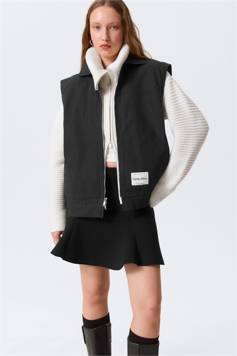 Жилет на молнии из холста с легкой подкладкой артикул 1289707002