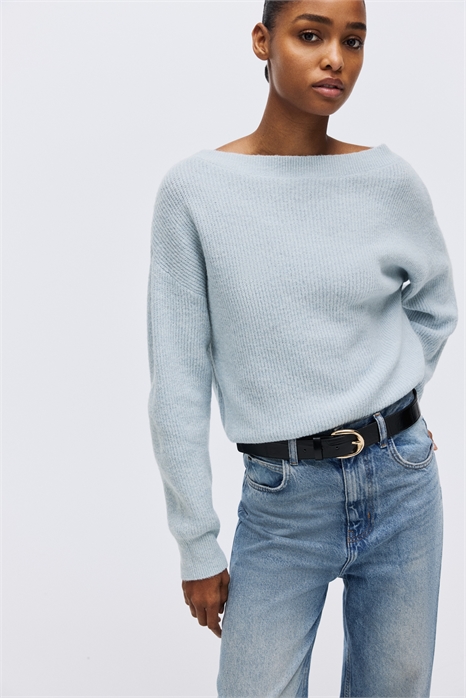 Джемпер с вырезом-лодочкой в стиле оверсайз артикул 1331485003