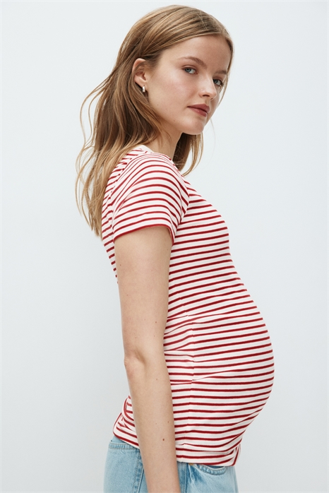 Футболка для беременных в рубчик MAMA 1308190003 - Фото 14179631