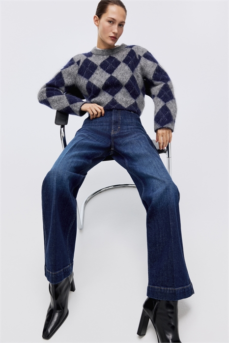 Широкие высокие джинсы 1314616003 - Фото 14179827