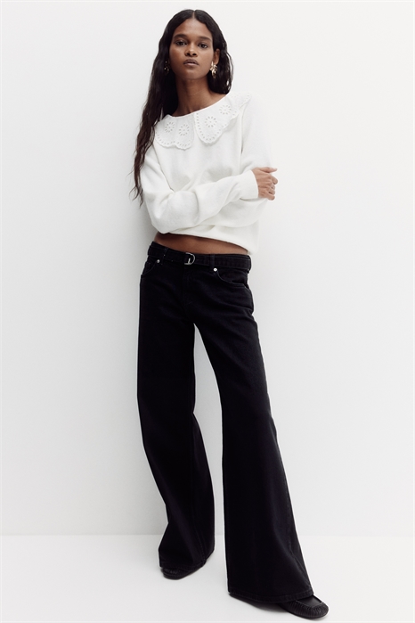 Широкие ультравысокие джинсы 1316805001 - Фото 14180141