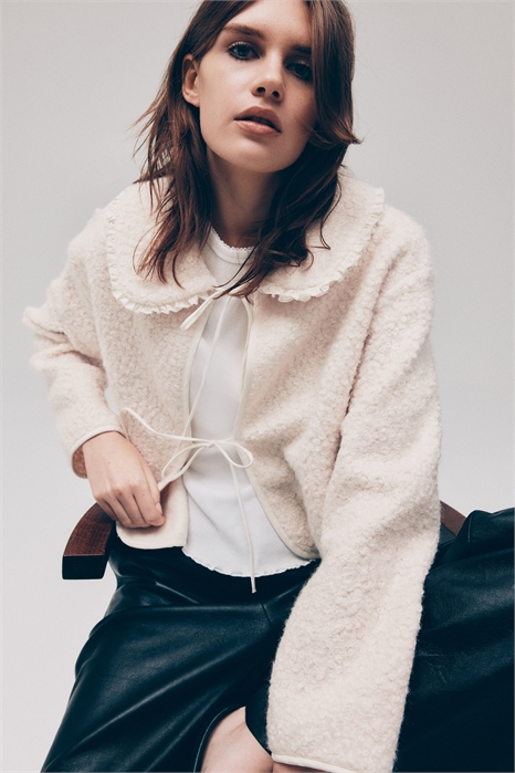 Кардиган из букли с воротником 1320217001 - Фото 14180418