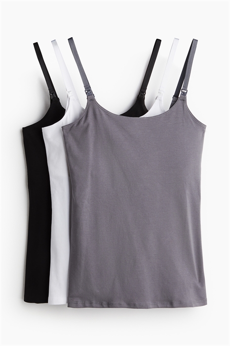 MAMA 3 комплекта топов на бретельках для кормящих 1039096025 - Фото 14181041