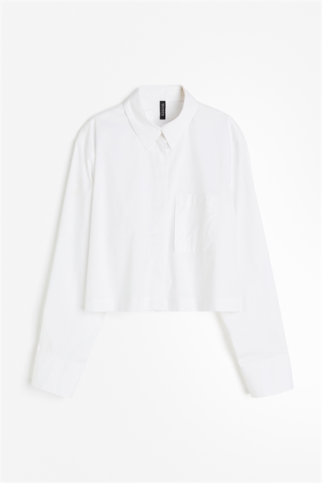 Короткая блузка из поплина 1202788002 - Фото 14181328