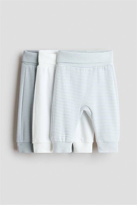 Комплект из 3 хлопковых брюк 0909534029 - Фото 14181655