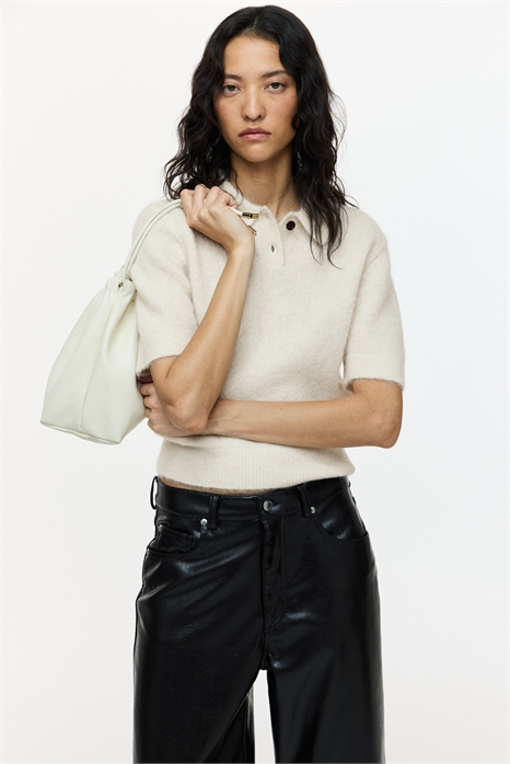 Рубашка-поло из смеси альпаки 1317081003 - Фото 14184713