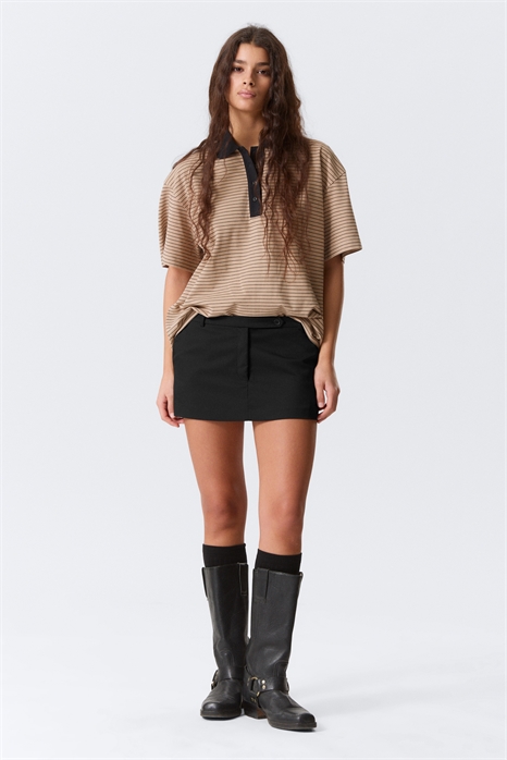 Мини-юбка из костюмной ткани с низкой посадкой артикул 1308100003