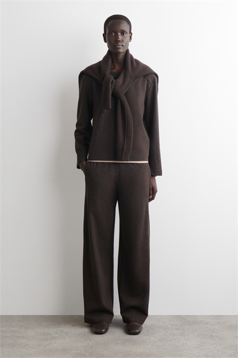 Хлопковые джоггеры с широкими ногами артикул 1320514002