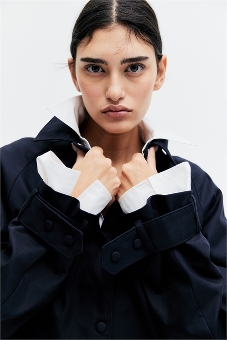 Куртка из саржи с воротником артикул 1268826002