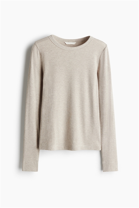 Футболка лонгслив в рубчик артикул 0999727039