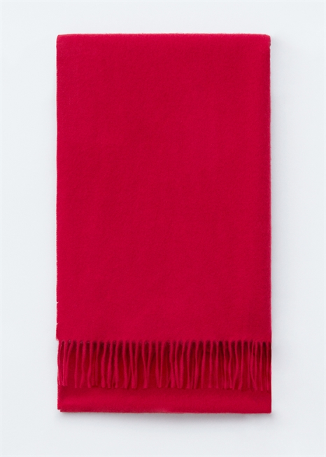 Шарф-одеяло из шерсти с бахромой артикул 1095302025