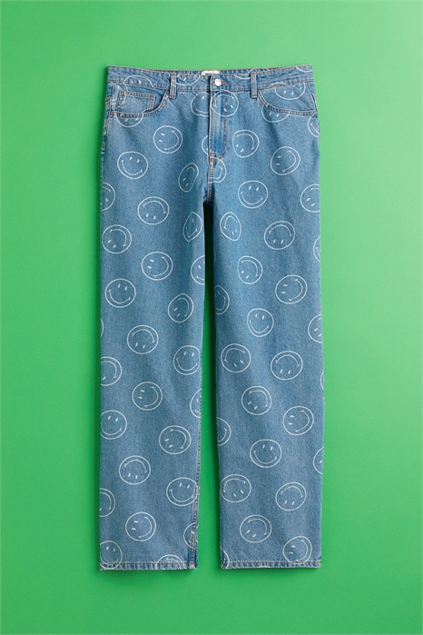 H&M+ Широкие высокие джинсы артикул 1091576001