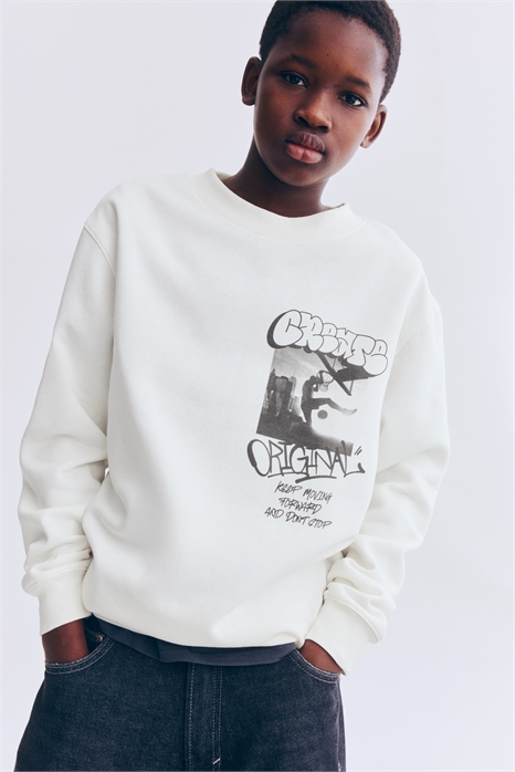 Толстовка с принтом и мотивами артикул 1265895008