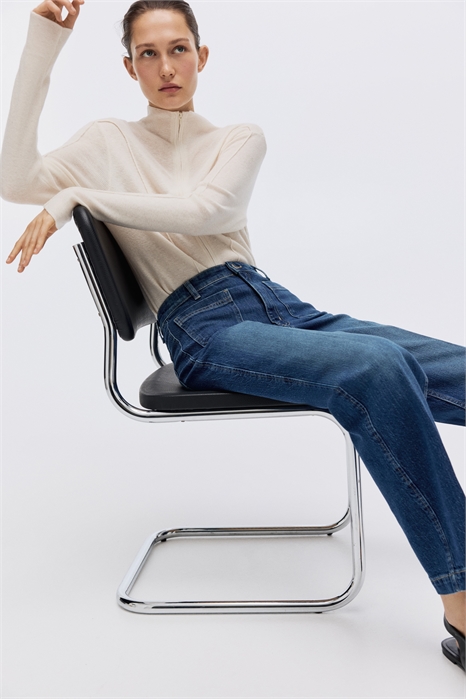 Широкие высокие джинсы артикул 1314869002