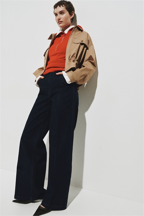 Джинсы с широкой высокой талией артикул 1317601003