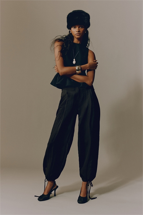 Брюки широкие Barrel leg артикул 1318542005