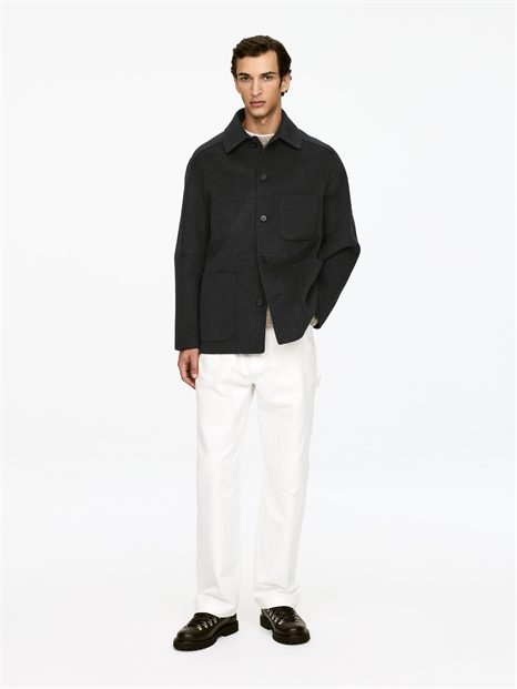 Куртка из шерстяной смеси с двойной лицевой поверхностью артикул 1292253002