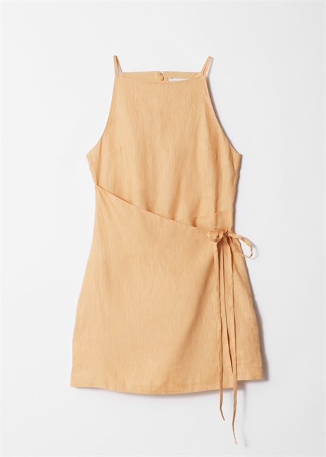 Льняное мини-платье артикул 1284435003