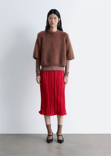 Трикотажная футболка из смеси мохера артикул 1322499001