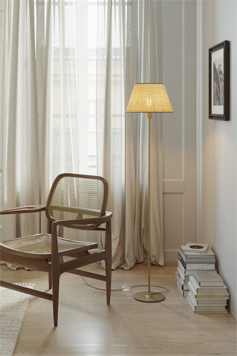 Напольная лампа с абажуром и лампочкой impero артикул 1316814001