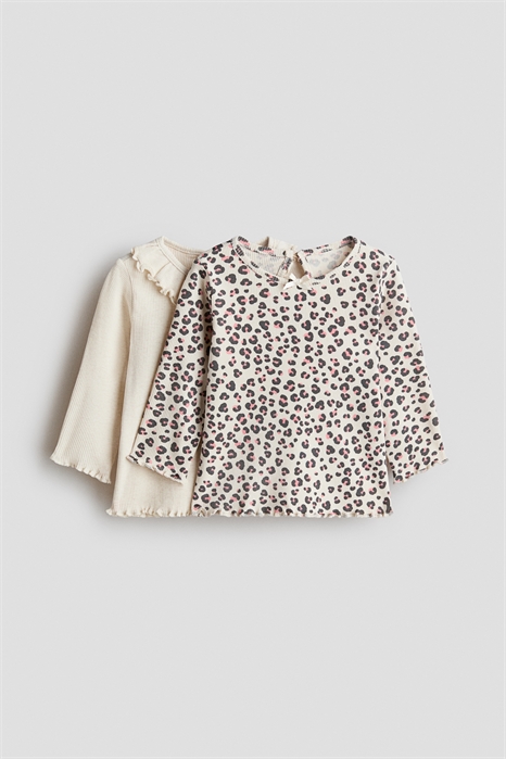 Футболка с длинными рукавами хлопковая, 2 штуки артикул 1315807001