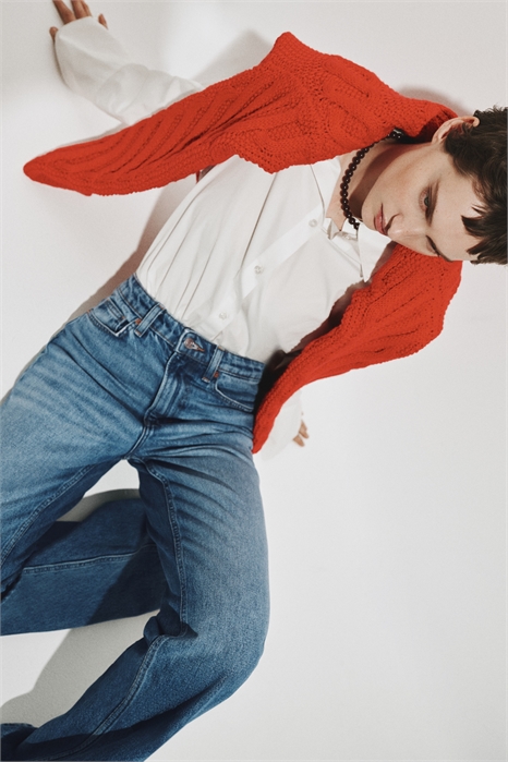 Прямые высокие джинсы артикул 1317659006