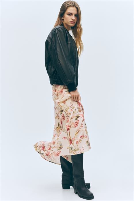 Юбка из смешанного льна артикул 1321493001