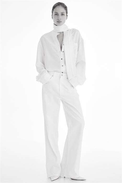 Широкие высокие джинсы артикул 1328298001