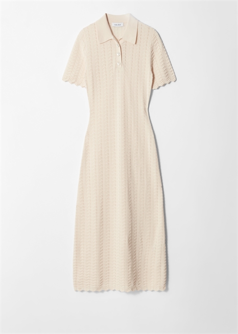 Платье-миди из пуантельевой вязки артикул 1284070002