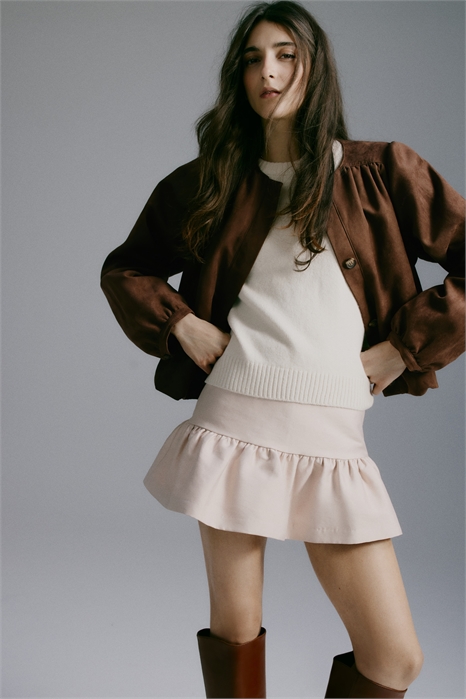 Куртка из саржи в стиле оверсайз артикул 1324929004