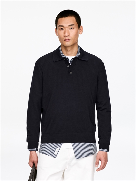 Джемпер-поло из мериноса артикул 0764938001