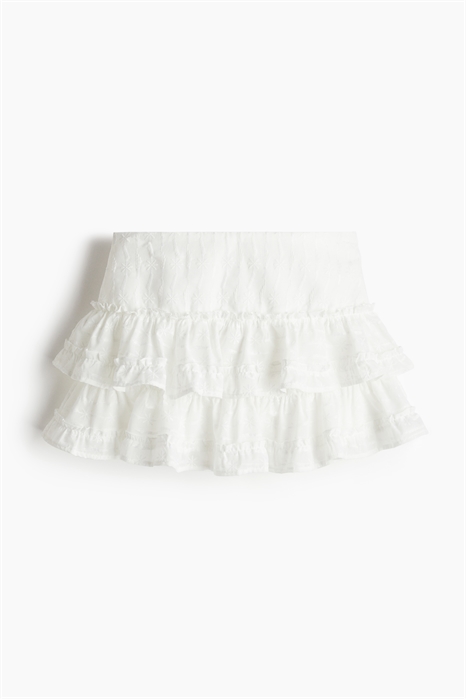 Многоярусная юбка с вышивкой артикул 1276994002