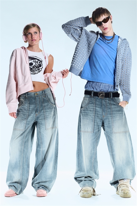 Джинсы унисекс Dunno с низким подъемом и свободной бочкообразной штаниной артикул 1291038005